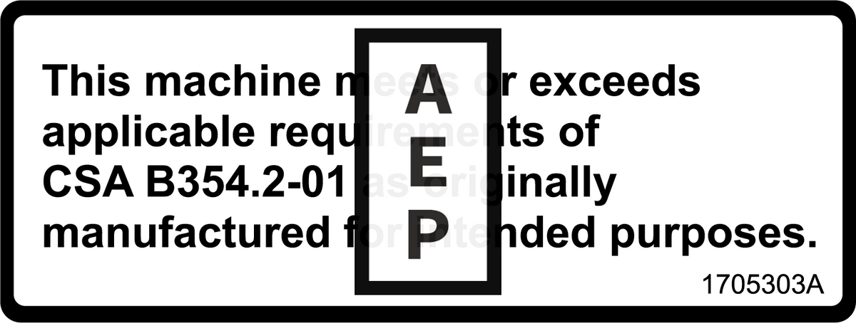 JLG 1705303 Decal Csa Decal | Aerial Safety Labels