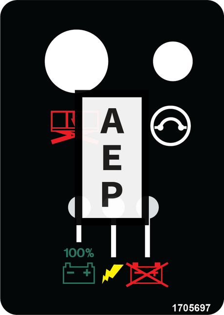 JLG 1705697 Decal Led Overload