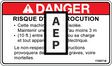 JLG 1705718 Decal Warning Elect Csa
