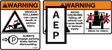 JLG 1705957 Decal Warning Veh Rollaway