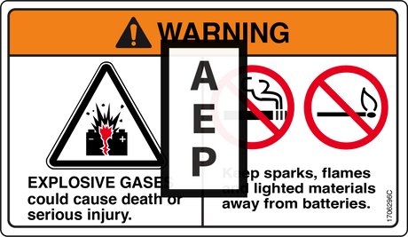 JLG 1706296 Decal Battery Warning_Lull