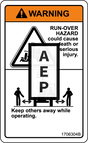 JLG 1706304 Decal Run Over Hazard