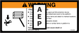 JLG 1706386 Decal Fall Hazard