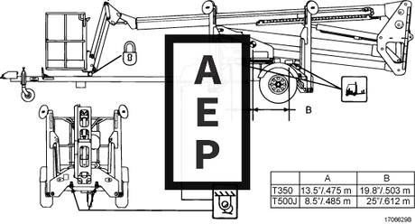 JLG 1706629 Decal Lift Diagram