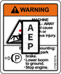 JLG 1706767 Decal Vehicle Roll Away