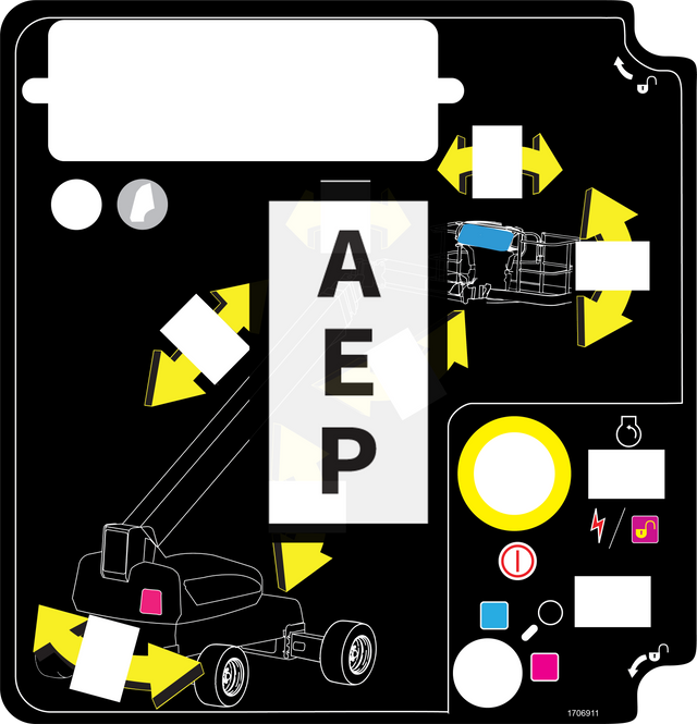 JLG 1706911 Decal Mtb