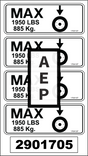 JLG 2901705 Decal Max Tired C E L A B J