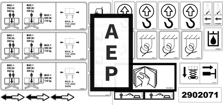 JLG 2902071 Decal Kit Pictogram 20 26 E2