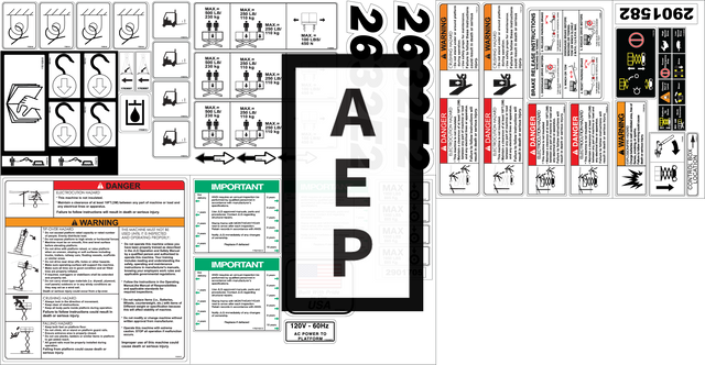 JLG 2910753 Decal Decals Dom Csa 2632E2