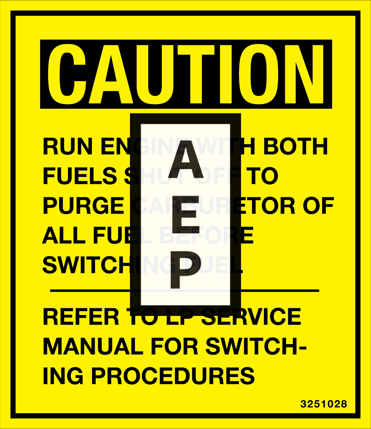 JLG 3251028 Decal Nameplate Caution Df