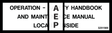 JLG 3251569 Decal Nameplate Operation Handbook