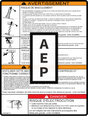 JLG 3252098 Decal Nameplate Danger Warning Csa