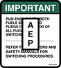 JLG 3252356 Decal Nameplate Caution Df