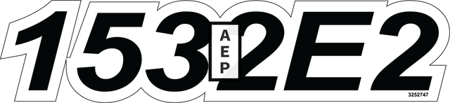 JLG 3252747 Decal Nameplate 1532E2 Model