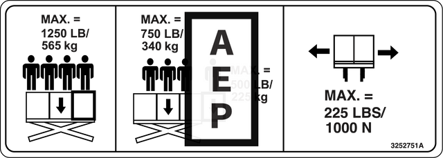JLG 3252751 Decal Nameplt Capext Deckc D L B J