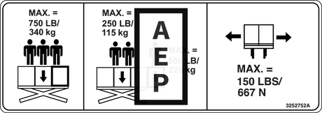 JLG 3252752 Decal Nameplt Capext Deckc D L B J