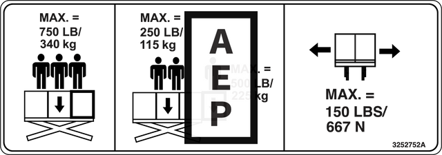 JLG 3252752 Decal Nameplt Capext Deckc D L B J