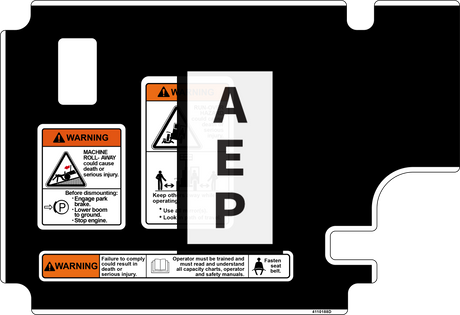 JLG 4110188 Decal Overlay Lh