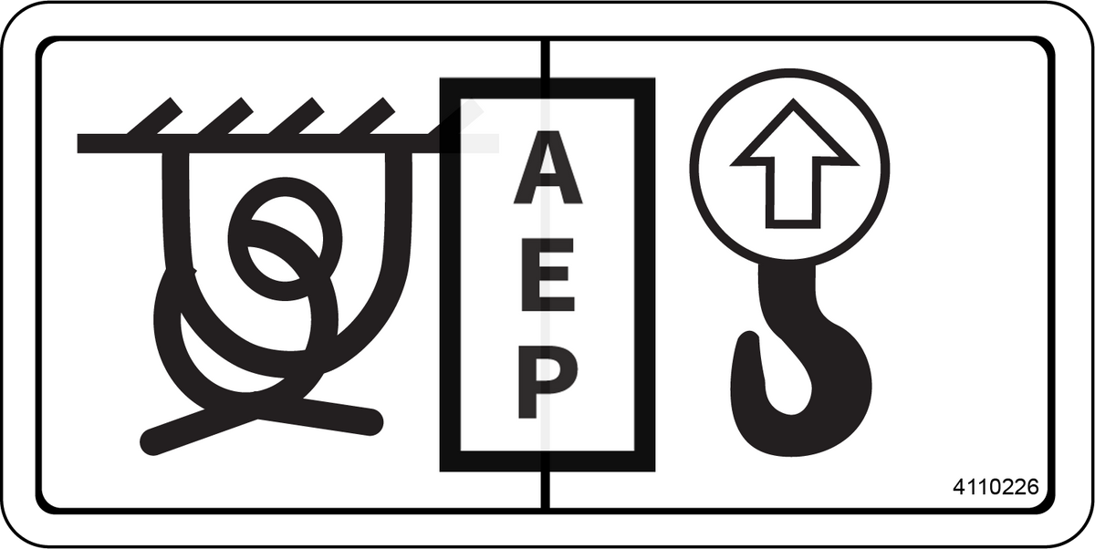 JLG 4110226 Decal Lift Point Tie Down | Aerial Safety Labels