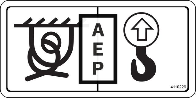 JLG 4110226 Decal Lift Point Tie Down