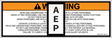 JLG 90553027 Decal Warning Decal