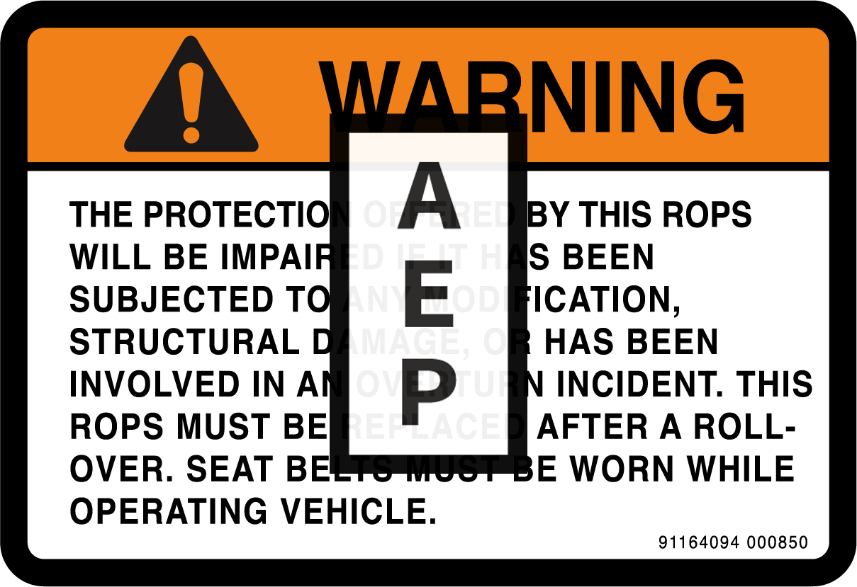 JLG 91164094 Decal Rops Decal