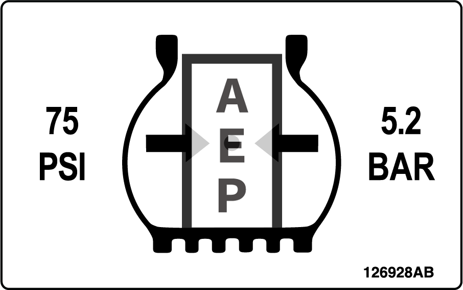 Skyjack 126928 Decal Tire Pressure 75Psi