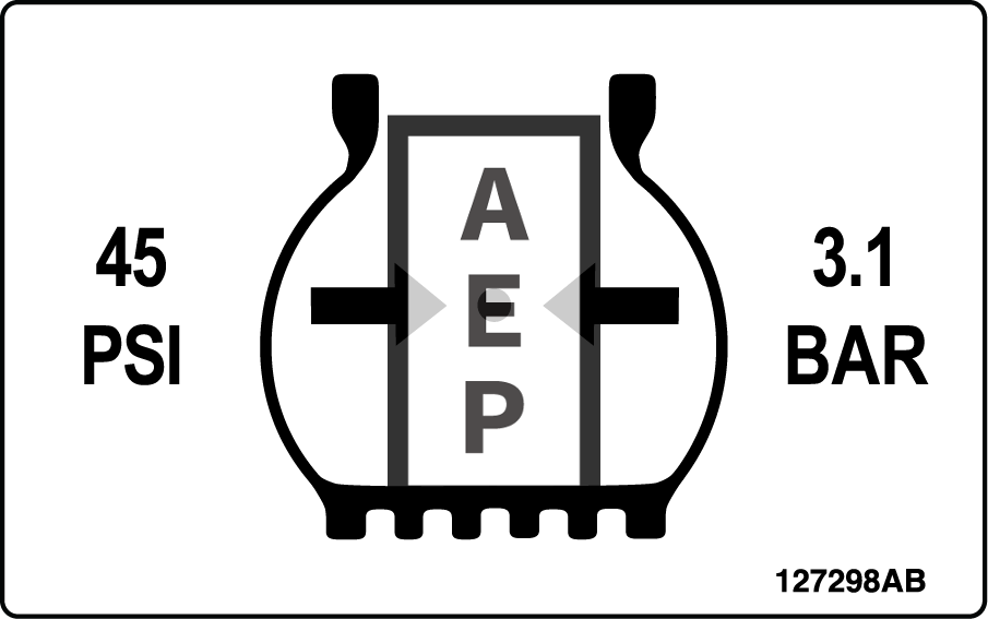 Skyjack 127298 Decal Tire Pressure 45 Psi