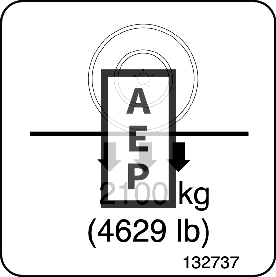 Skyjack 132737 Decal Wheel Load 2100Kg