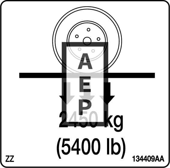 Skyjack 134409 Decal Wheel Load 2450Kg