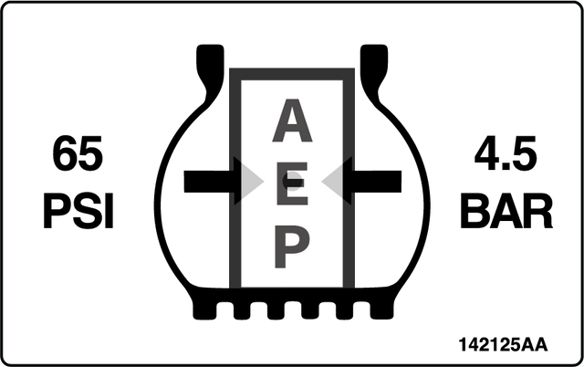 Skyjack 142125 Decal Tire Pressure