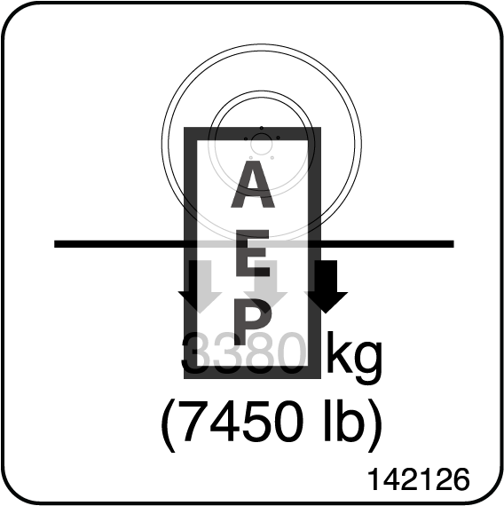 Skyjack 142126 Decal Wheel Load 3380 Kg