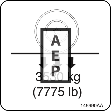 Skyjack 145990 Decal Wheel Load 3530Kg