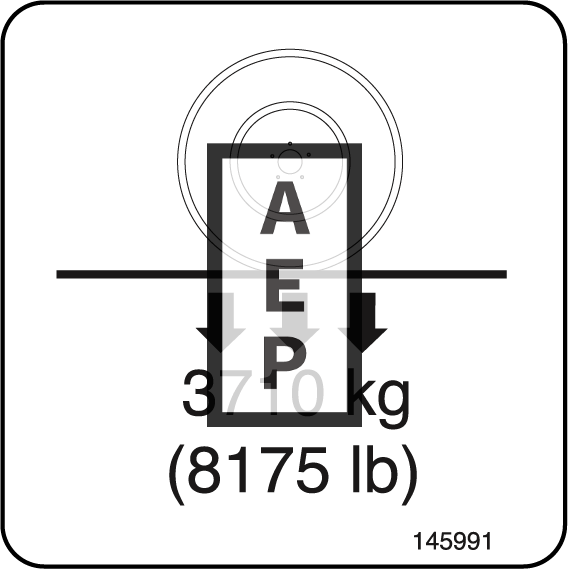 Skyjack 145991 Decal Wheel Load 3710 Kg 8175