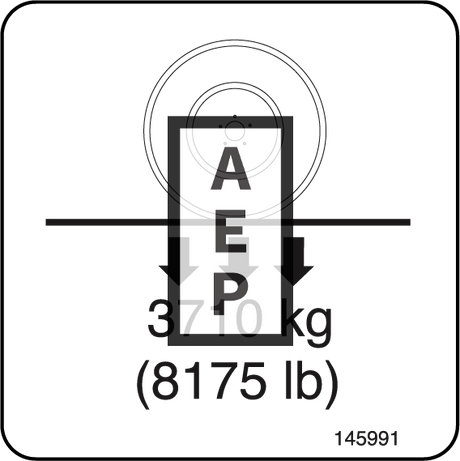 Skyjack 145991 Decal Wheel Load 3710 Kg 8175