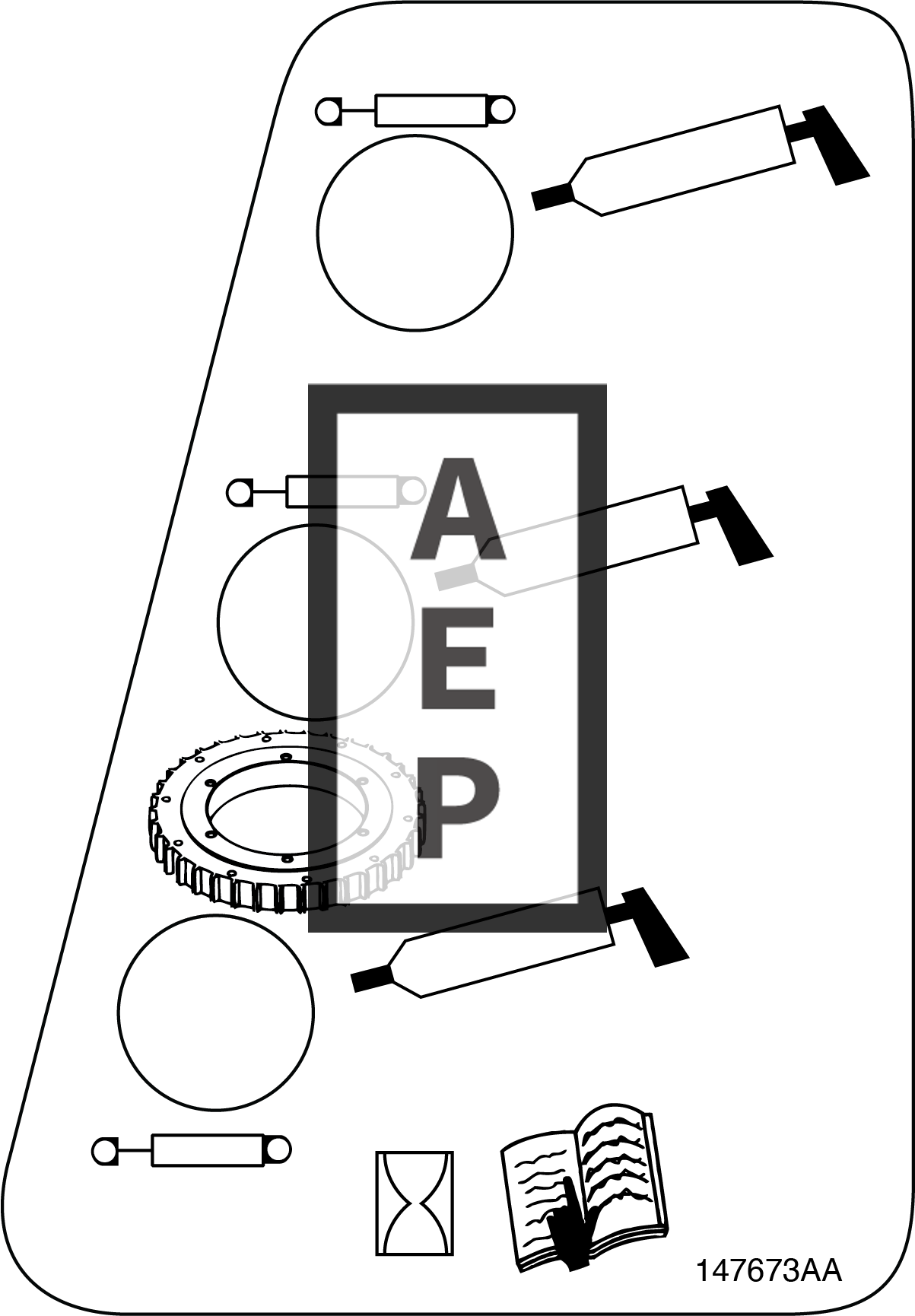 Skyjack 147673 Decal Maintainance Grease Po