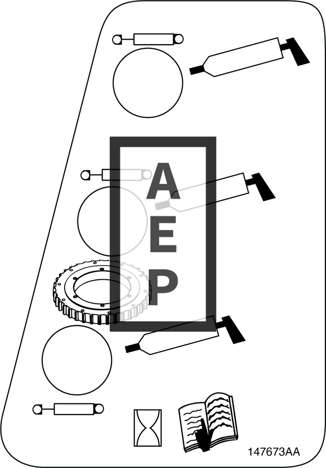 Skyjack 147673 Decal Maintainance Grease Po