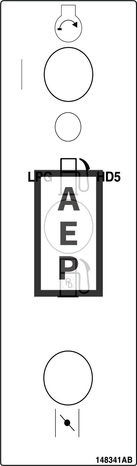 Skyjack 148341 Decal Engine Control Pane