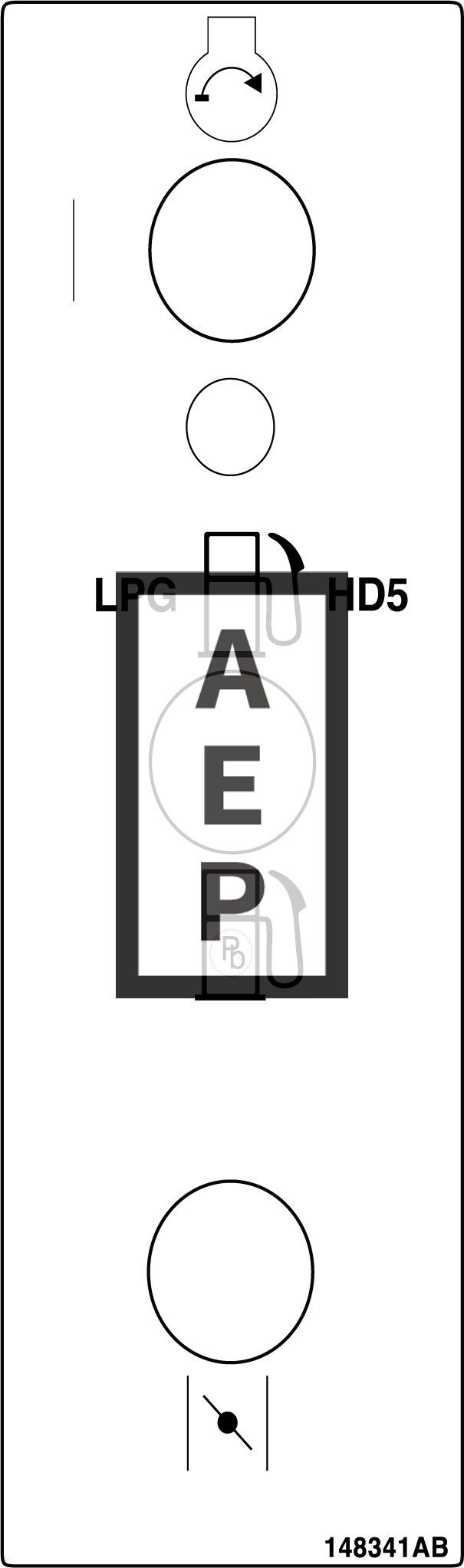 Skyjack 148341 Decal Engine Control Pane