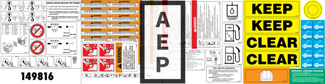 Skyjack 149816 Decal Kit 1000 Ansi Csa Ref