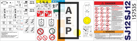 Skyjack 157535 Decal Kit Sj12 Ansi Csa