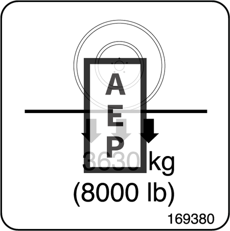 Skyjack 169380 Decal Wheel Load 8000Lb