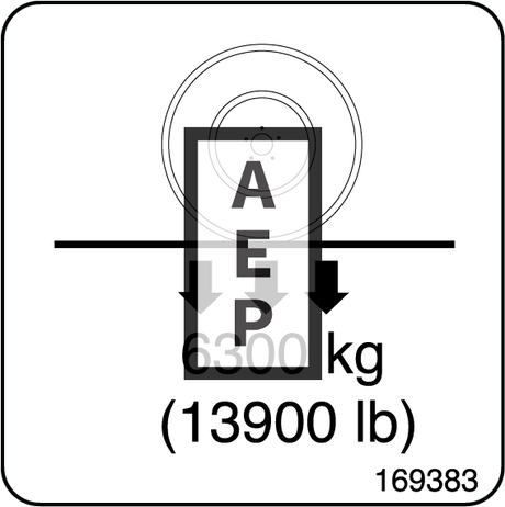 Skyjack 169383 Decal Wheel Load 6300 Kg