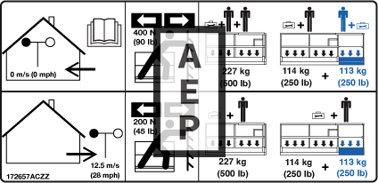 Skyjack 172657 Decal Capacity 500 250 250