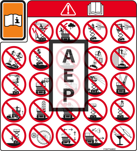 Skyjack 172677 Decal Danger Hazards Pictorials