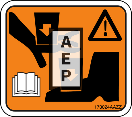 Skyjack 173024 Decal Warning Hand Foot Pi