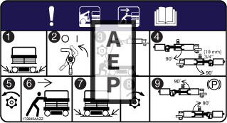 Skyjack 173025 Decal Towing Pushing Proced