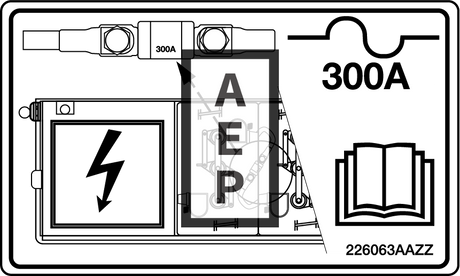 Skyjack 226063 Decal 300A Fuse Location Sj32