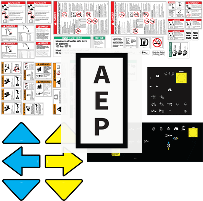 Genie 114020 DECAL KIT,Z45 DC & BI,WORDS