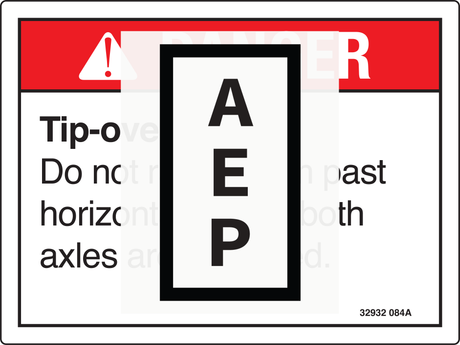 Genie 32932 DECAL,DANGER,TIPOVER,AXLES
